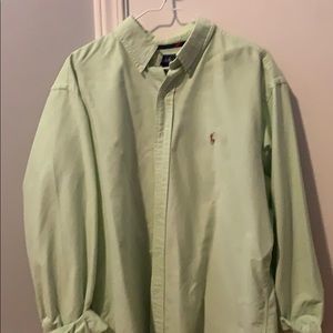 Polo button down L/S mint XL